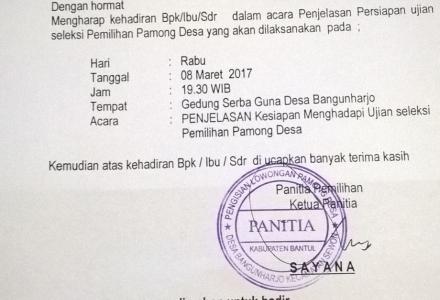 PENJELASAN KESIAPAN MENGHADAPI UJIAN SELEKSI PEMILIHAN PAMONG DESA