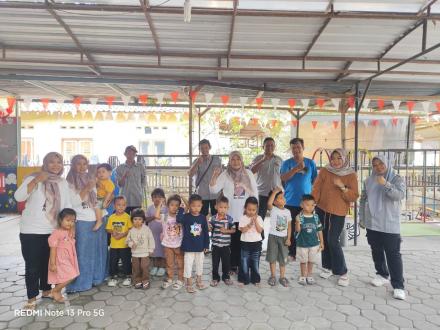Kenalkan Mitigasi Sejak Dini, PAUD Pelangi Anak Widoro Simulasi Bencana Bersama FPRB Bangunharjo